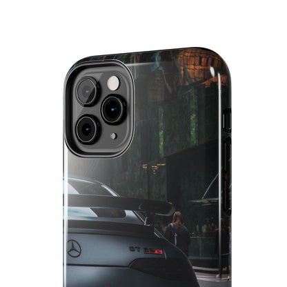 Capa Resistente para Telemóvel Car Lover — Design GT Preto Mate Vista Traseira