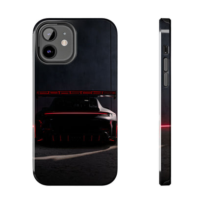 Capa Resistente Vista Traseira Sport Car — Design Elegante Preto e Vermelho