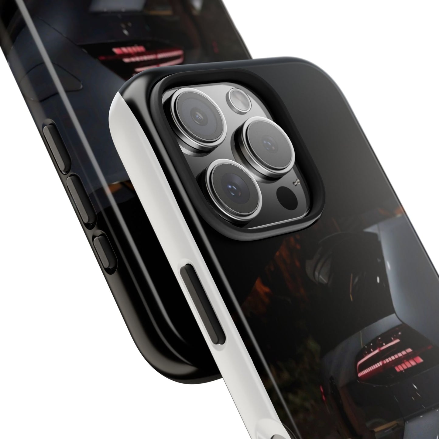 Capa Hatchback Preto Desportivo — Vista Traseira Fotografia Automóvelsim