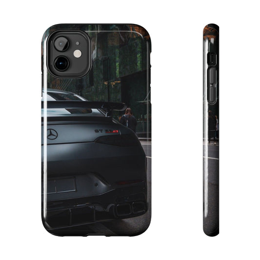 Capa Resistente para Telemóvel Car Lover — Design GT Preto Mate Vista Traseira
