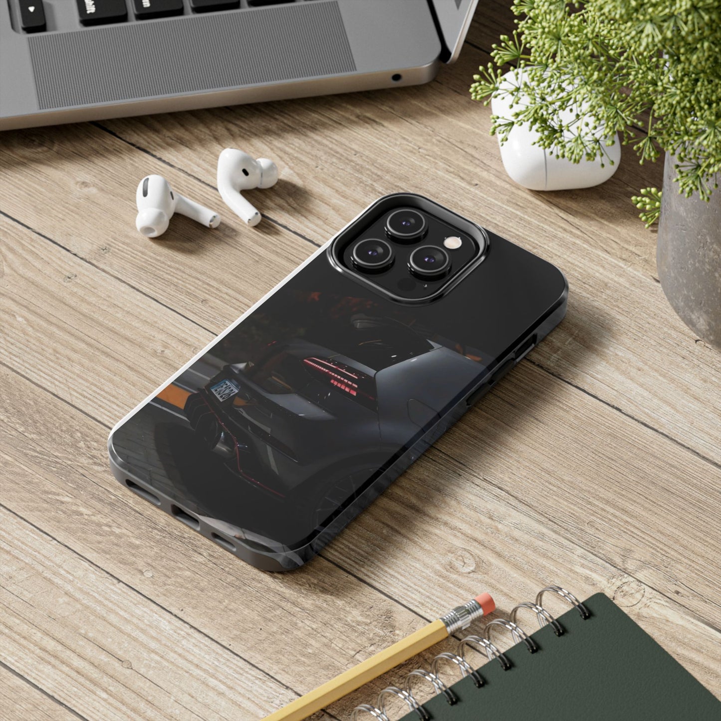 Capa Hatchback Preto Desportivo — Vista Traseira Fotografia Automóvelsim