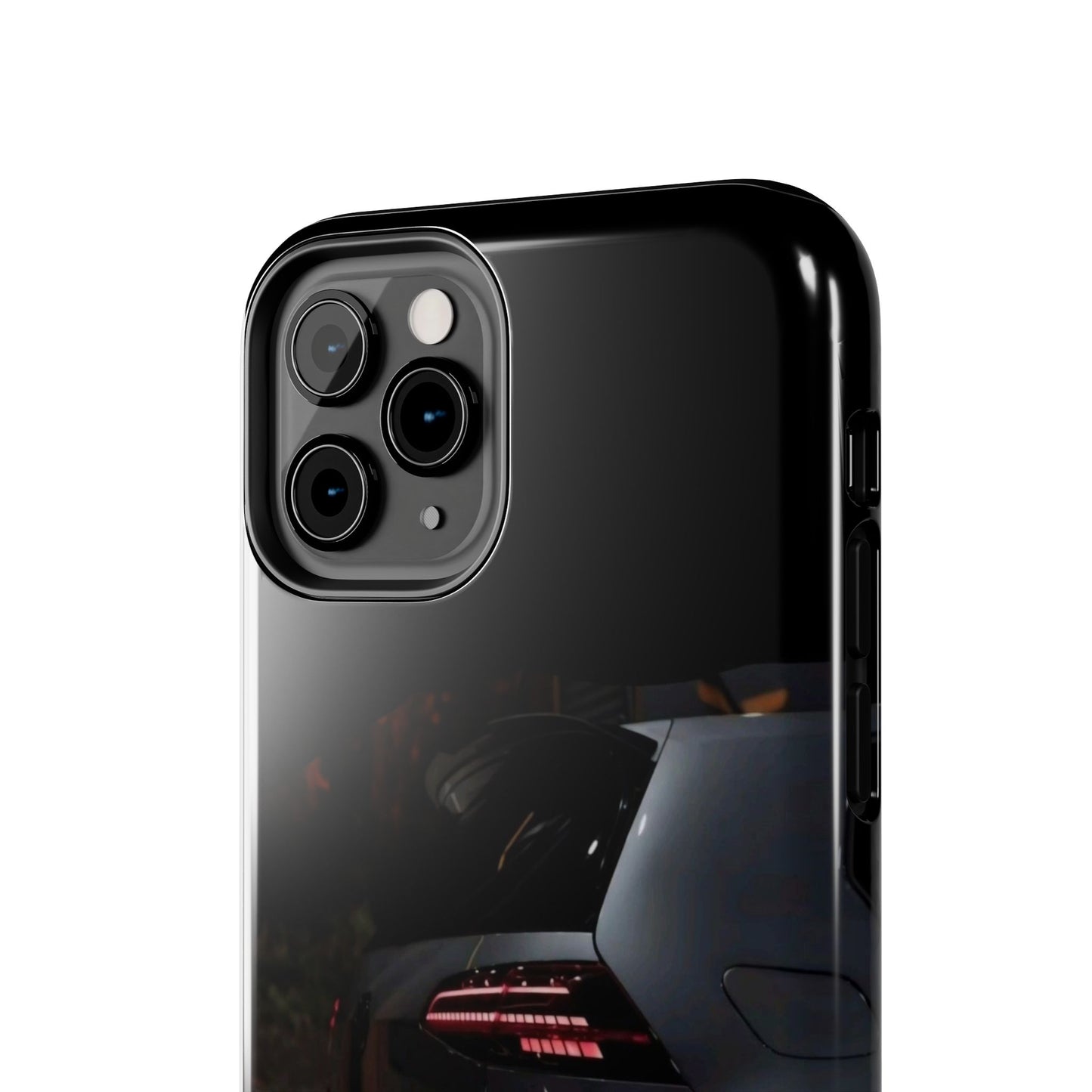 Capa Hatchback Preto Desportivo — Vista Traseira Fotografia Automóvelsim