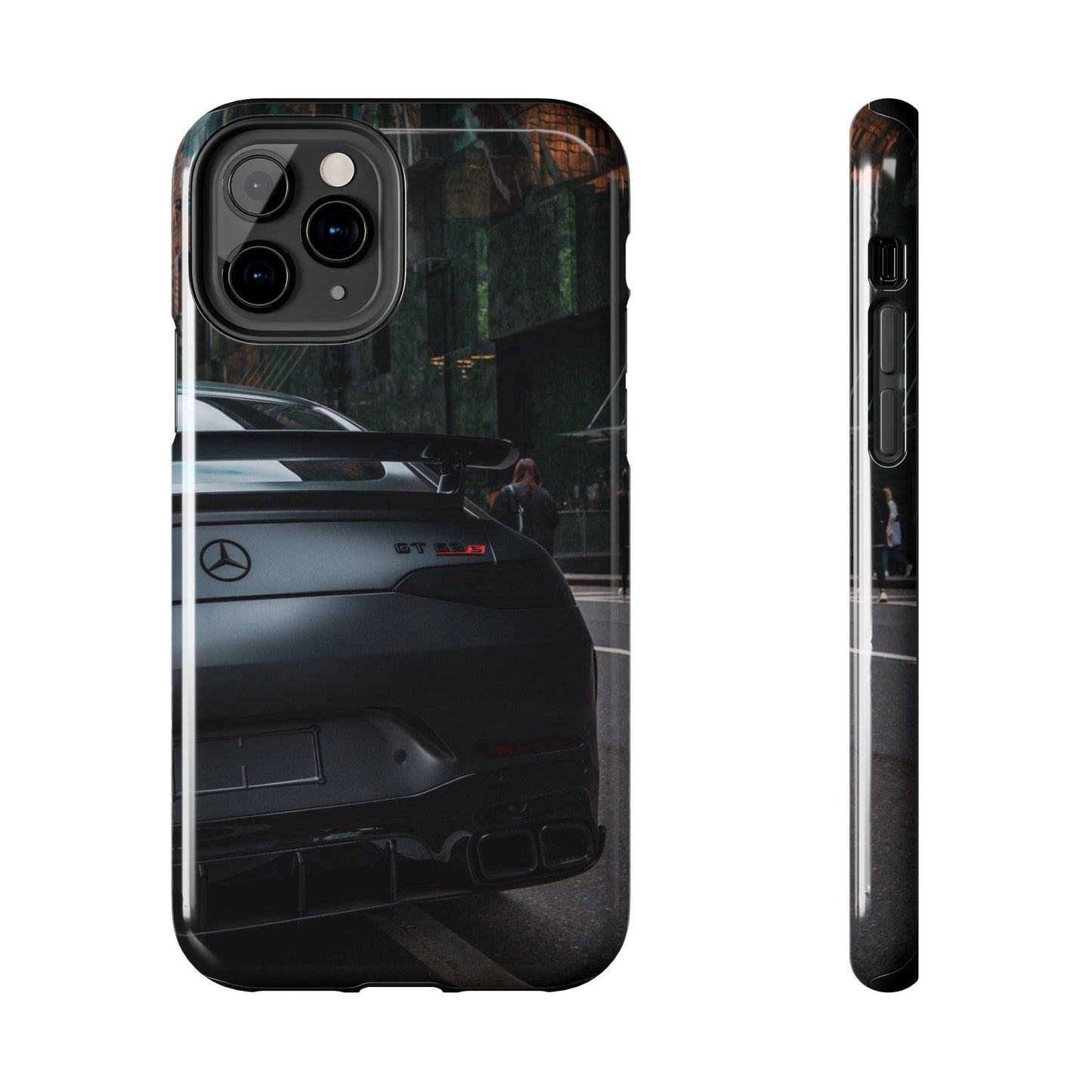 Capa Resistente para Telemóvel Car Lover — Design GT Preto Mate Vista Traseira