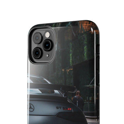 Capa Resistente para Telemóvel Car Lover — Design GT Preto Mate Vista Traseira