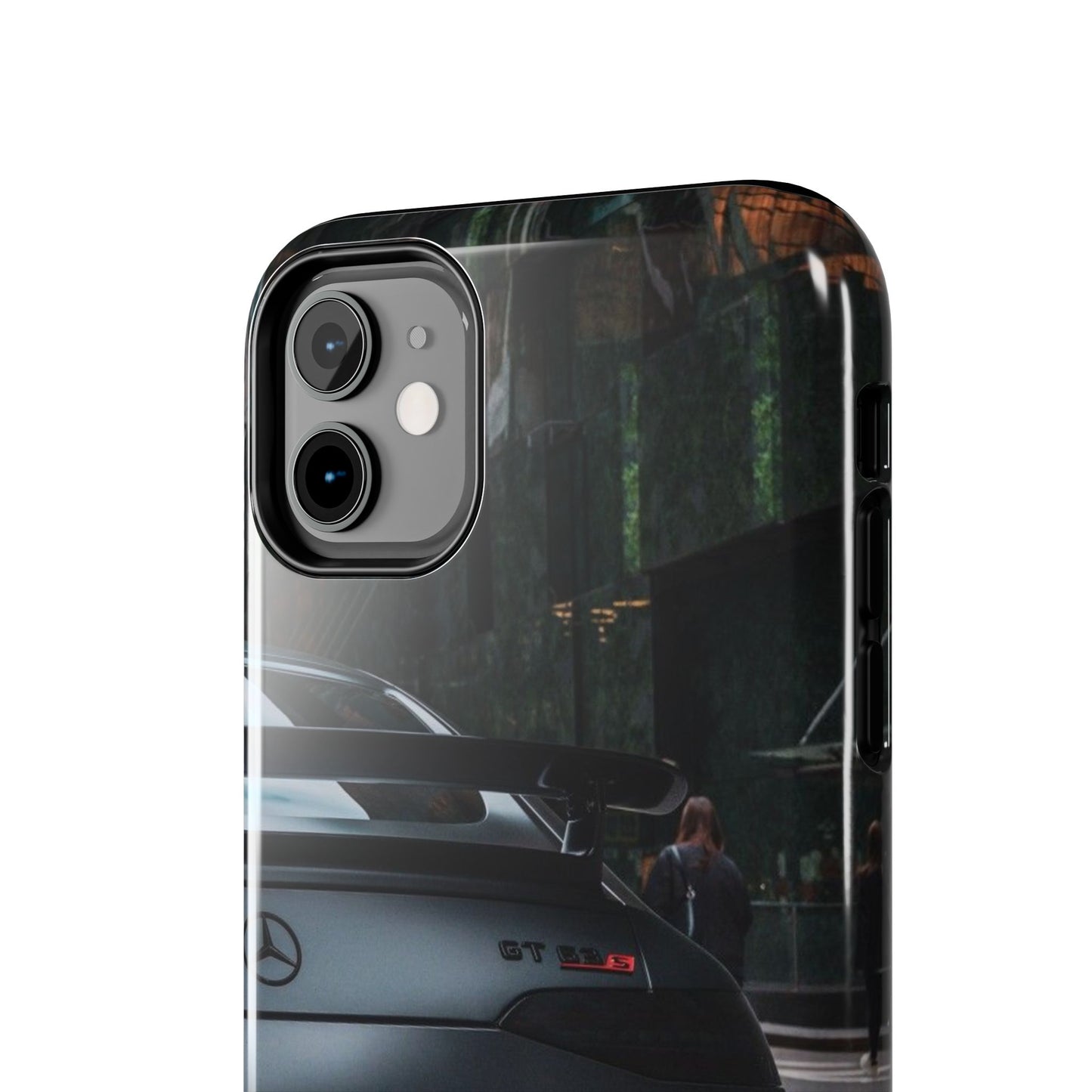 Capa Resistente para Telemóvel Car Lover — Design GT Preto Mate Vista Traseira