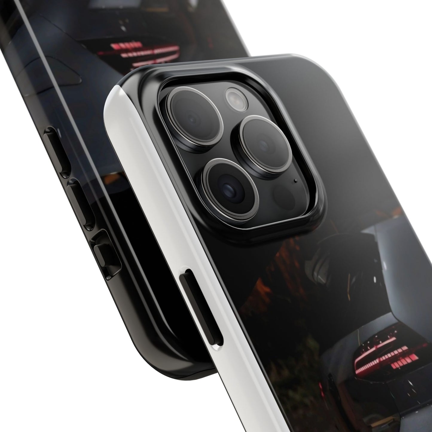 Capa Hatchback Preto Desportivo — Vista Traseira Fotografia Automóvelsim