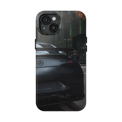Capa Resistente para Telemóvel Car Lover — Design GT Preto Mate Vista Traseira
