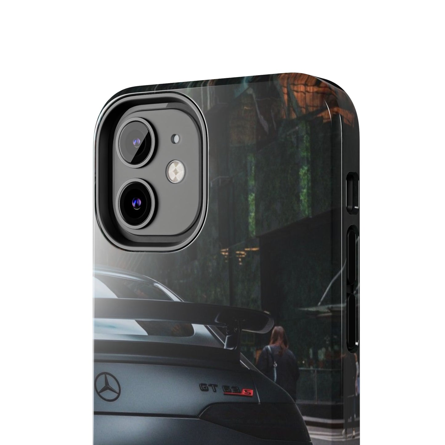 Capa Resistente para Telemóvel Car Lover — Design GT Preto Mate Vista Traseira