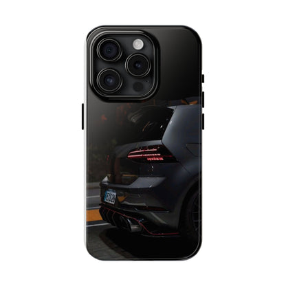 Capa Hatchback Preto Desportivo — Vista Traseira Fotografia Automóvelsim