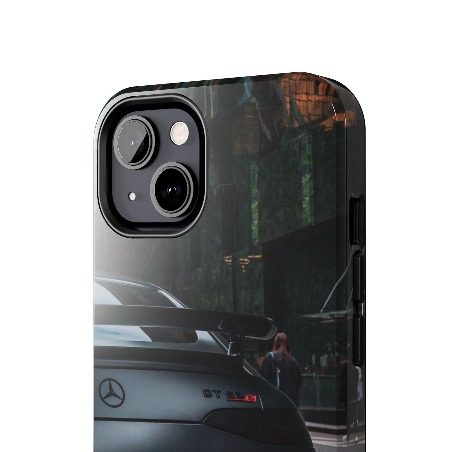 Capa Resistente para Telemóvel Car Lover — Design GT Preto Mate Vista Traseira