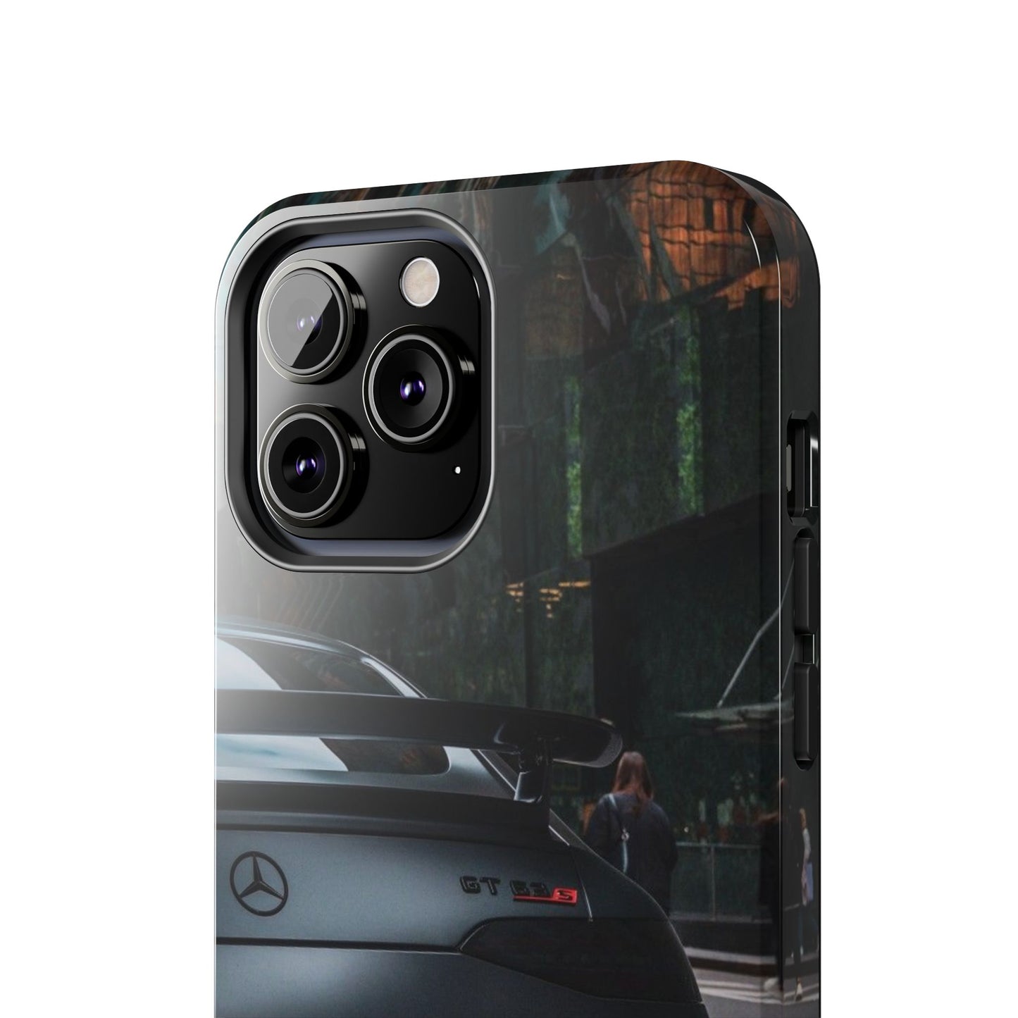 Capa Resistente para Telemóvel Car Lover — Design GT Preto Mate Vista Traseira