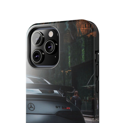 Capa Resistente para Telemóvel Car Lover — Design GT Preto Mate Vista Traseira