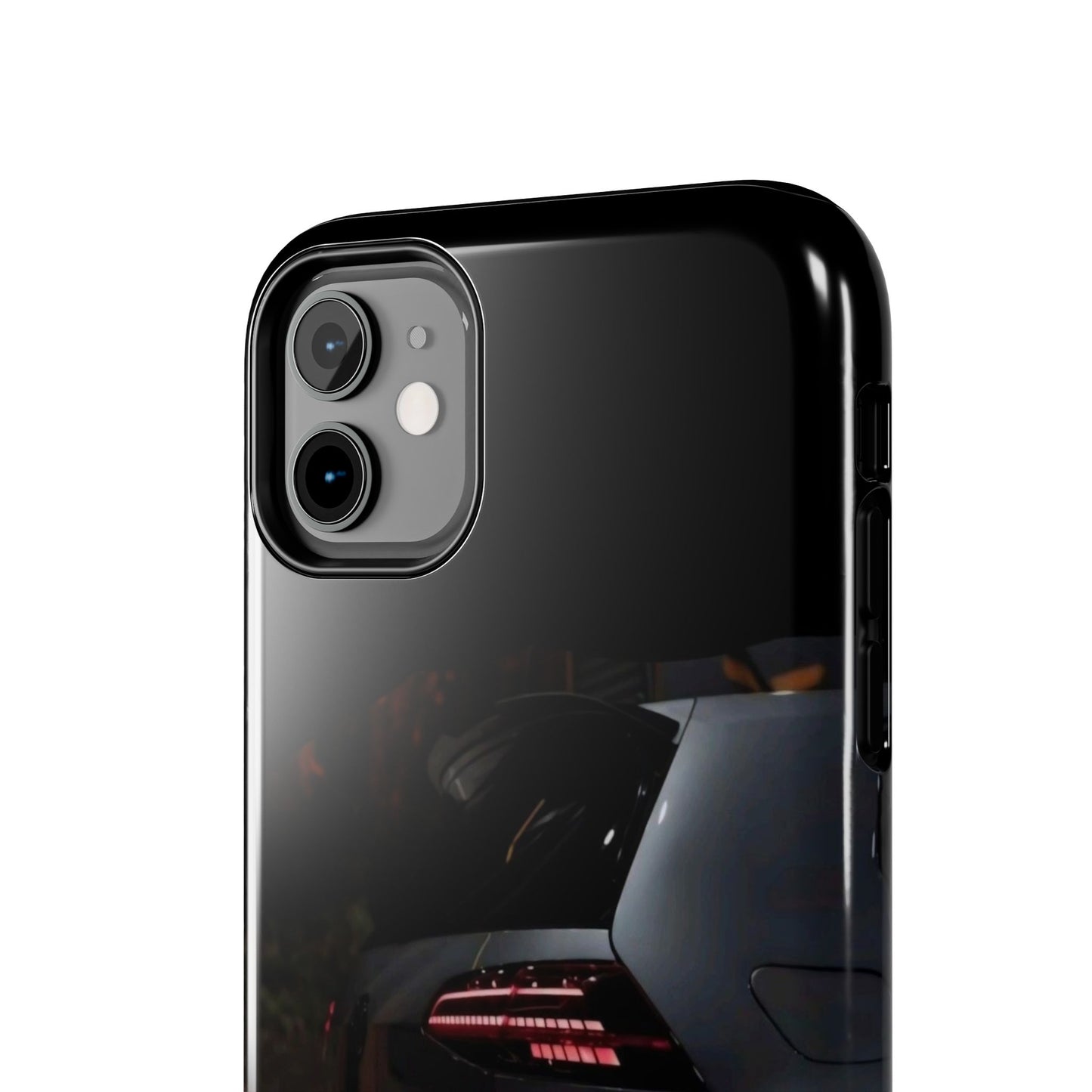 Capa Hatchback Preto Desportivo — Vista Traseira Fotografia Automóvelsim