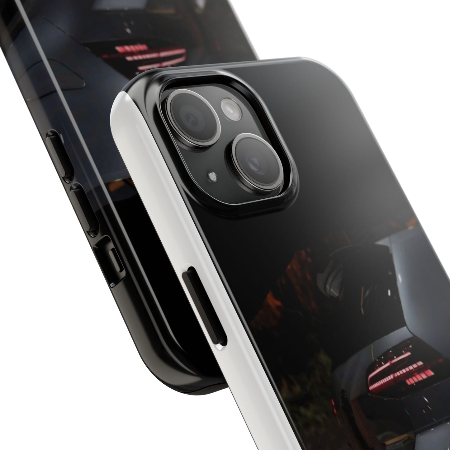 Capa Hatchback Preto Desportivo — Vista Traseira Fotografia Automóvelsim