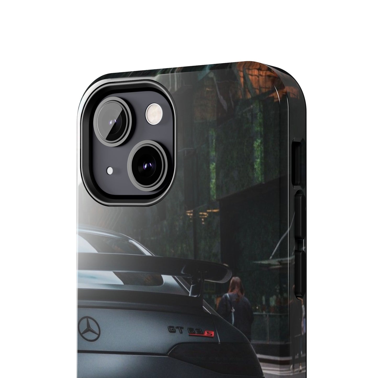 Capa Resistente para Telemóvel Car Lover — Design GT Preto Mate Vista Traseira