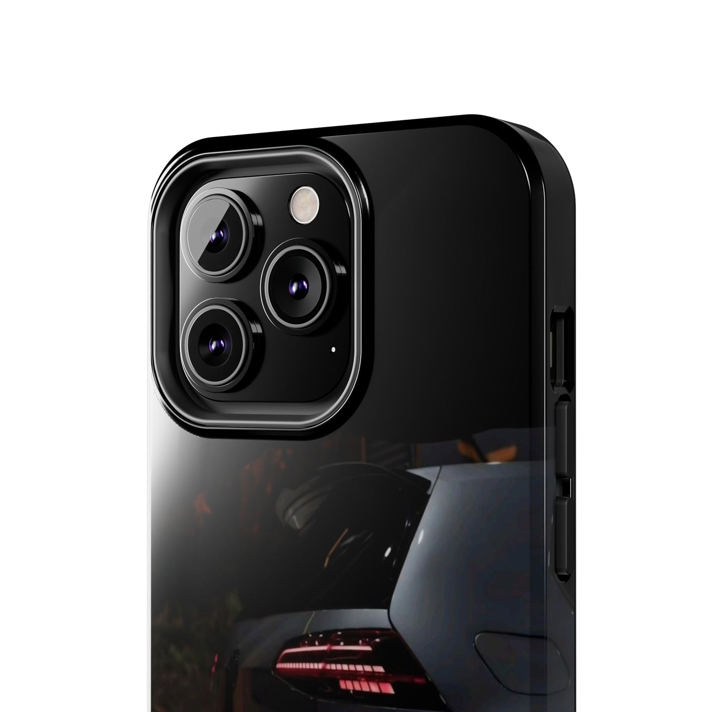 Capa Hatchback Preto Desportivo — Vista Traseira Fotografia Automóvelsim