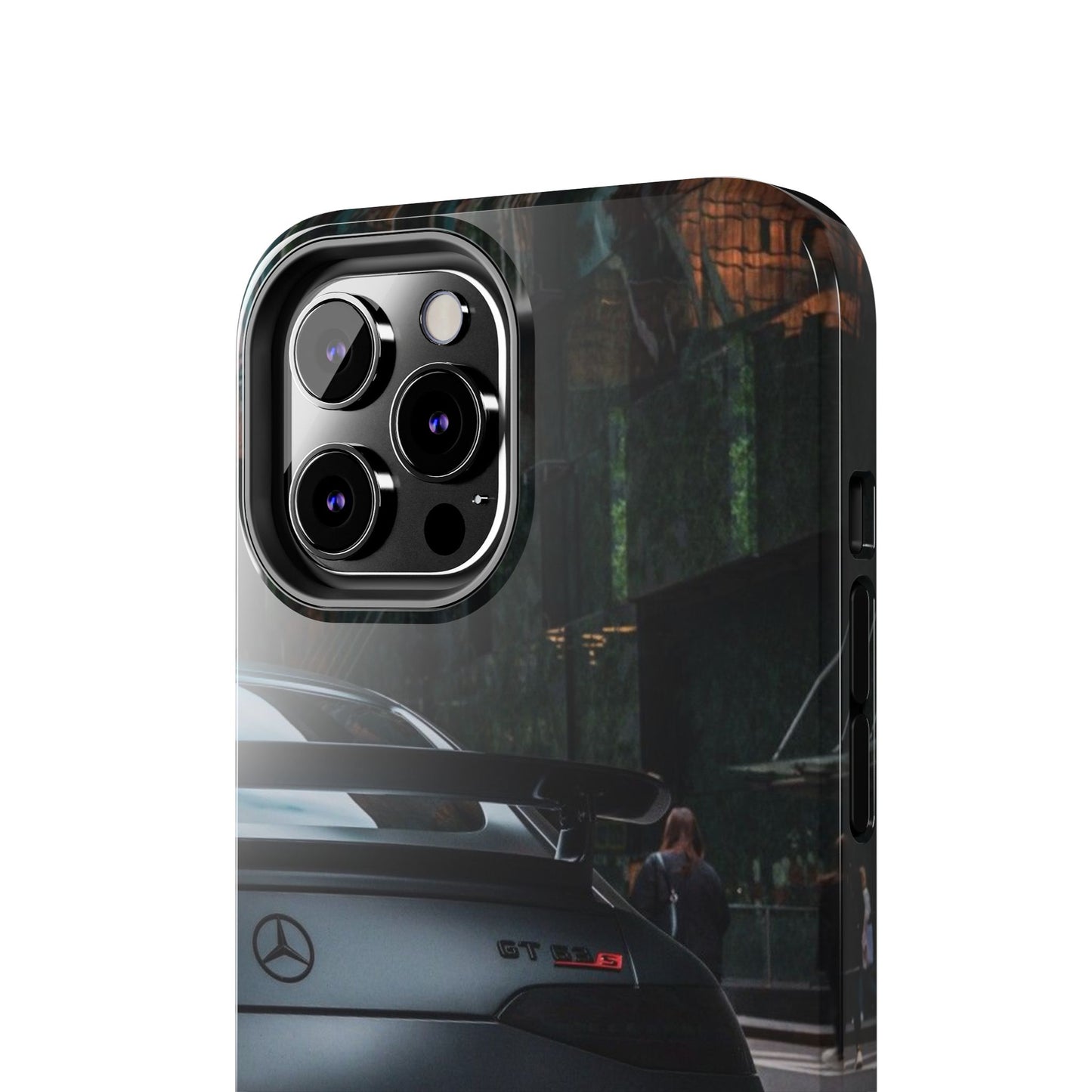 Capa Resistente para Telemóvel Car Lover — Design GT Preto Mate Vista Traseira
