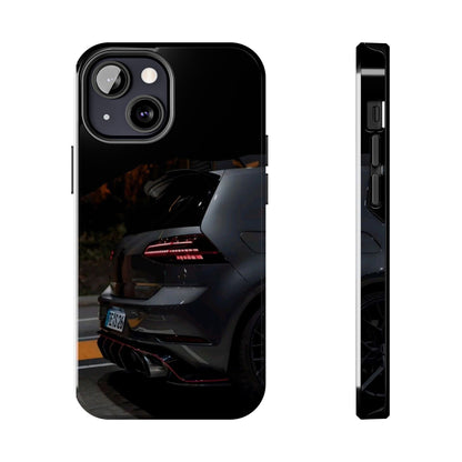 Capa Hatchback Preto Desportivo — Vista Traseira Fotografia Automóvelsim