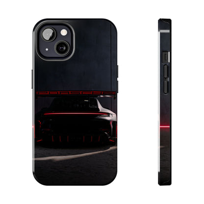 Capa Resistente Vista Traseira Sport Car — Design Elegante Preto e Vermelho