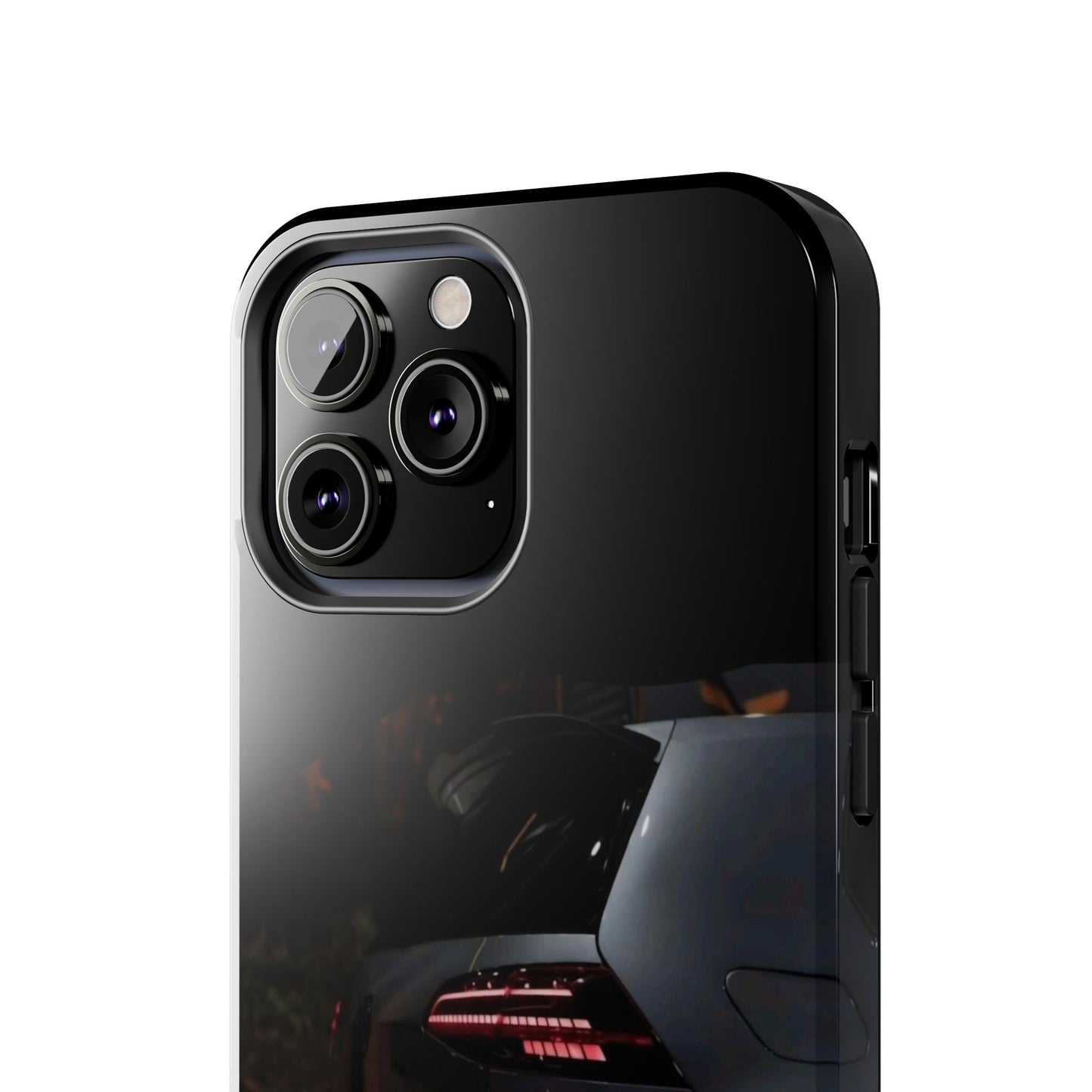 Capa Hatchback Preto Desportivo — Vista Traseira Fotografia Automóvelsim