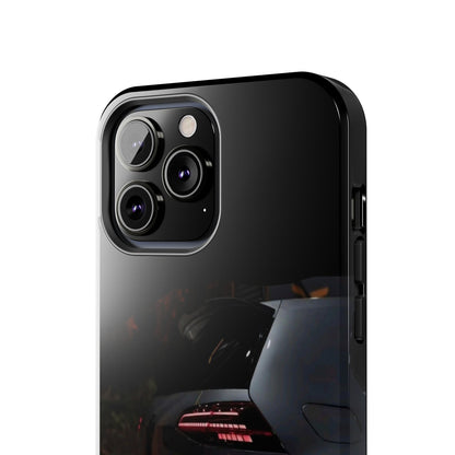 Capa Hatchback Preto Desportivo — Vista Traseira Fotografia Automóvelsim