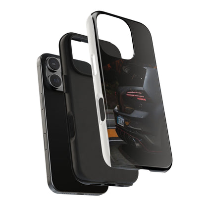 Capa Hatchback Preto Desportivo — Vista Traseira Fotografia Automóvelsim