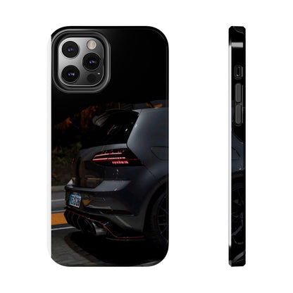 Capa Hatchback Preto Desportivo — Vista Traseira Fotografia Automóvelsim