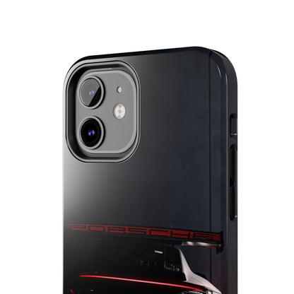 Capa Resistente Vista Traseira Sport Car — Design Elegante Preto e Vermelho