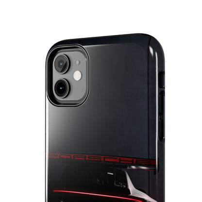 Capa Resistente Vista Traseira Sport Car — Design Elegante Preto e Vermelho