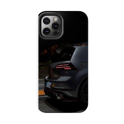 Capa Hatchback Preto Desportivo — Vista Traseira Fotografia Automóvelsim