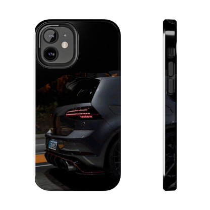 Capa Hatchback Preto Desportivo — Vista Traseira Fotografia Automóvelsim