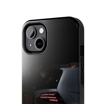 Capa Hatchback Preto Desportivo — Vista Traseira Fotografia Automóvelsim