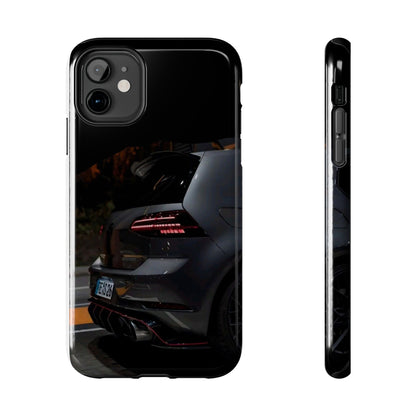 Capa Hatchback Preto Desportivo — Vista Traseira Fotografia Automóvelsim