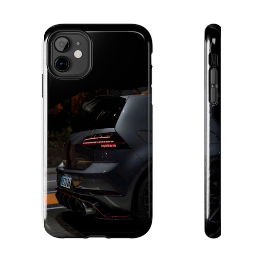 Capa Hatchback Preto Desportivo — Vista Traseira Fotografia Automóvelsim