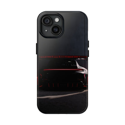 Capa Resistente Vista Traseira Sport Car — Design Elegante Preto e Vermelho