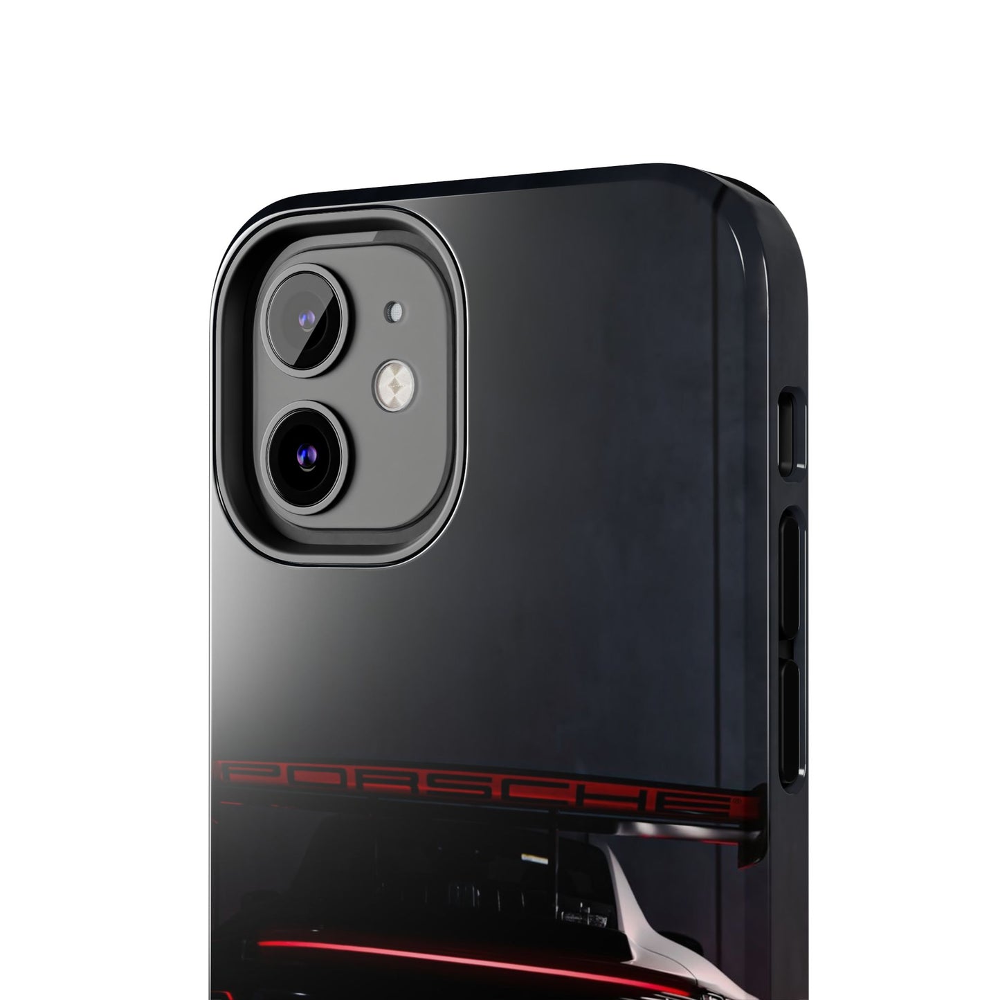 Capa Resistente Vista Traseira Sport Car — Design Elegante Preto e Vermelho