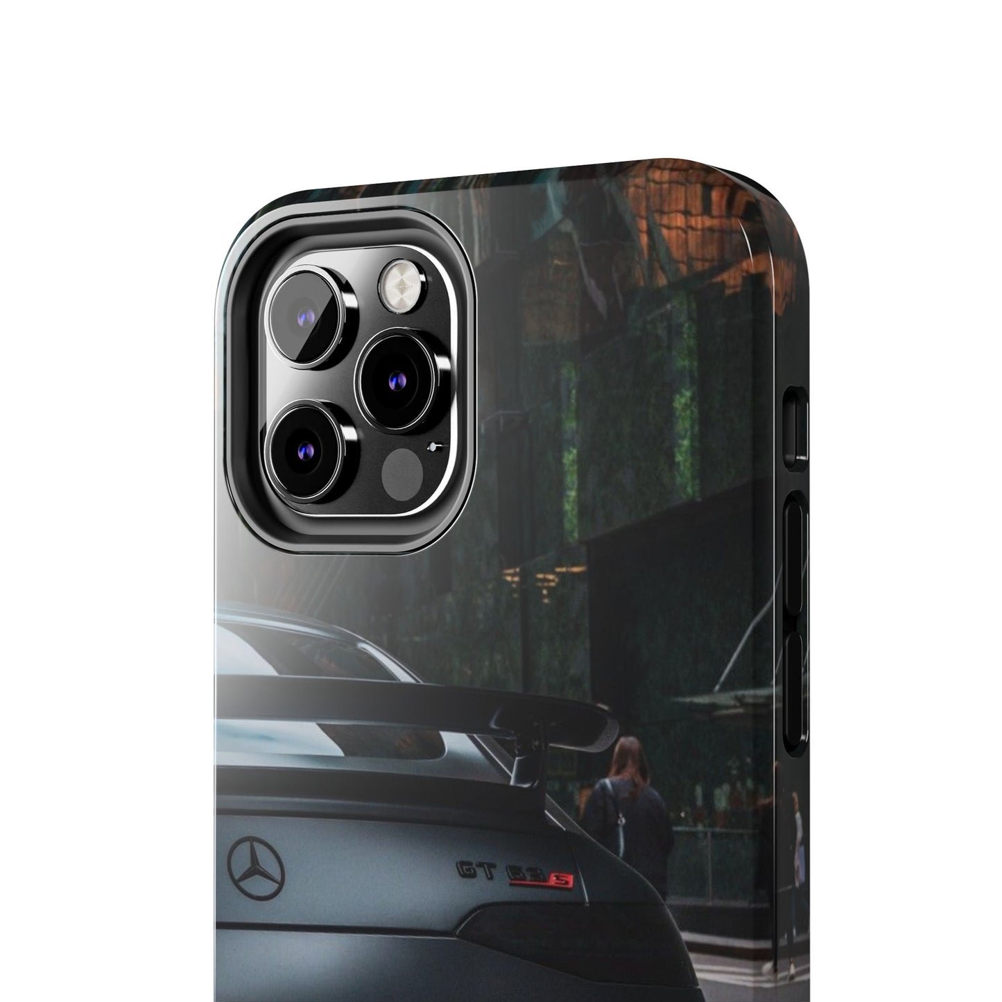 Capa Resistente para Telemóvel Car Lover — Design GT Preto Mate Vista Traseira