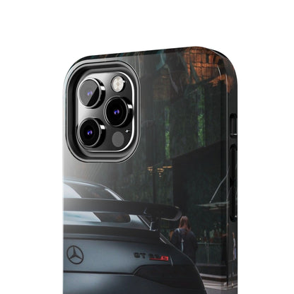 Capa Resistente para Telemóvel Car Lover — Design GT Preto Mate Vista Traseira