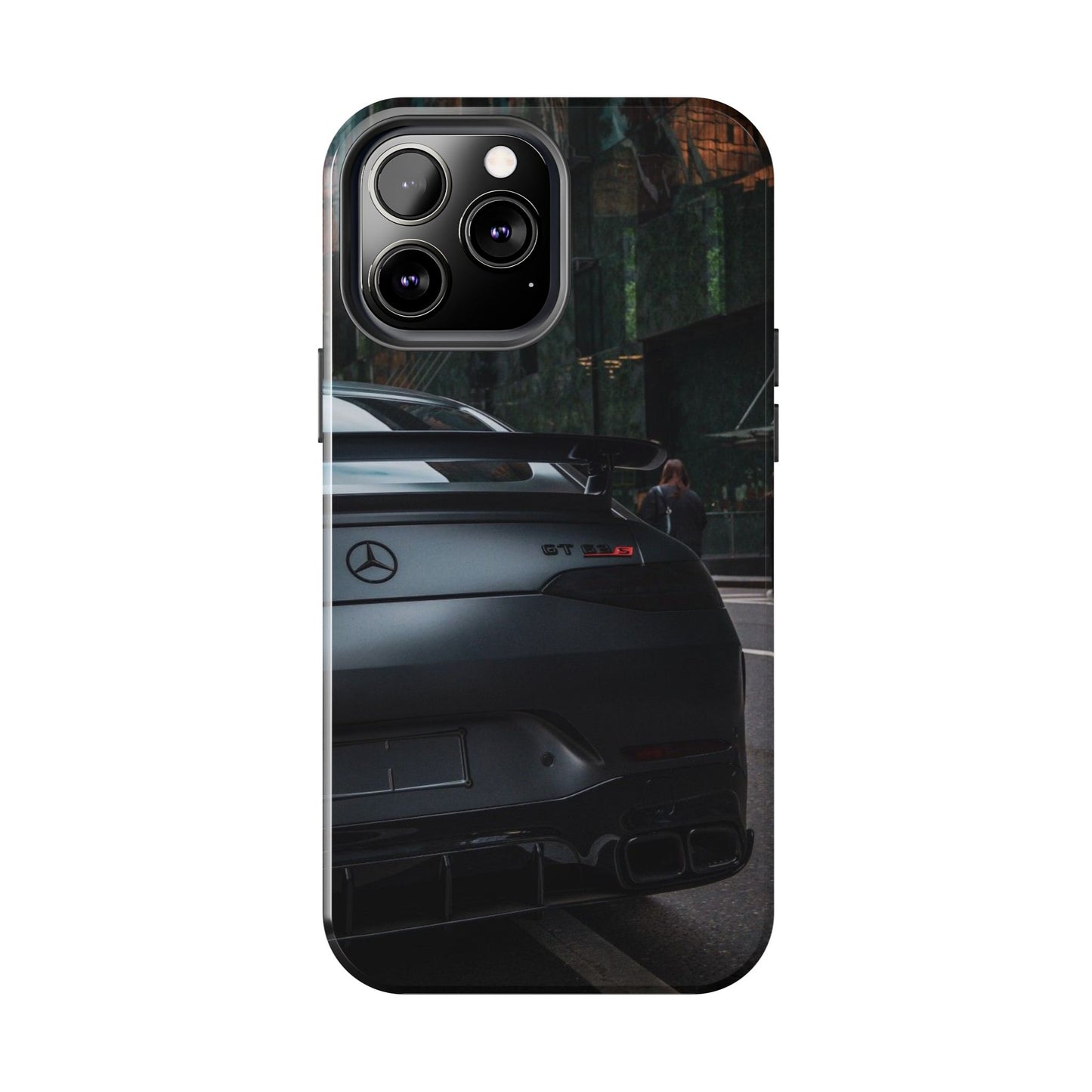 Capa Resistente para Telemóvel Car Lover — Design GT Preto Mate Vista Traseira