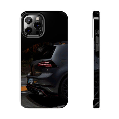 Capa Hatchback Preto Desportivo — Vista Traseira Fotografia Automóvelsim