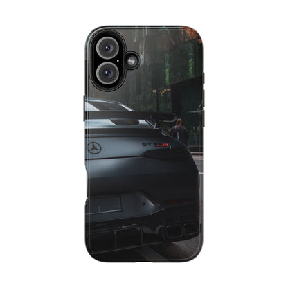 Capa Resistente para Telemóvel Car Lover — Design GT Preto Mate Vista Traseira