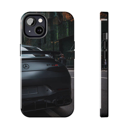 Capa Resistente para Telemóvel Car Lover — Design GT Preto Mate Vista Traseira