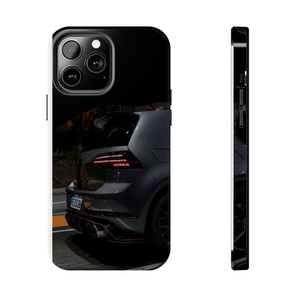 Capa Hatchback Preto Desportivo — Vista Traseira Fotografia Automóvelsim