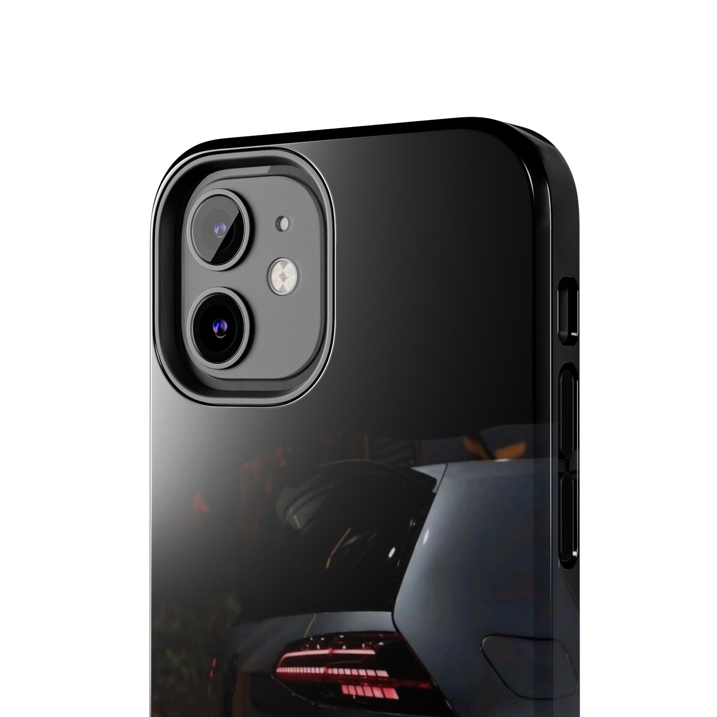 Capa Hatchback Preto Desportivo — Vista Traseira Fotografia Automóvelsim