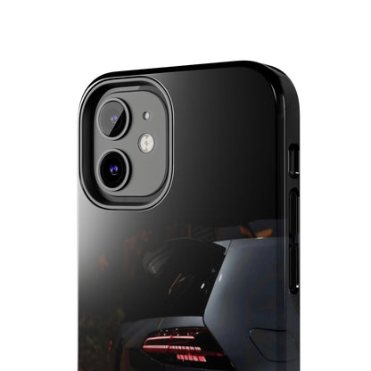 Capa Hatchback Preto Desportivo — Vista Traseira Fotografia Automóvelsim