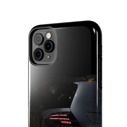 Capa Hatchback Preto Desportivo — Vista Traseira Fotografia Automóvelsim