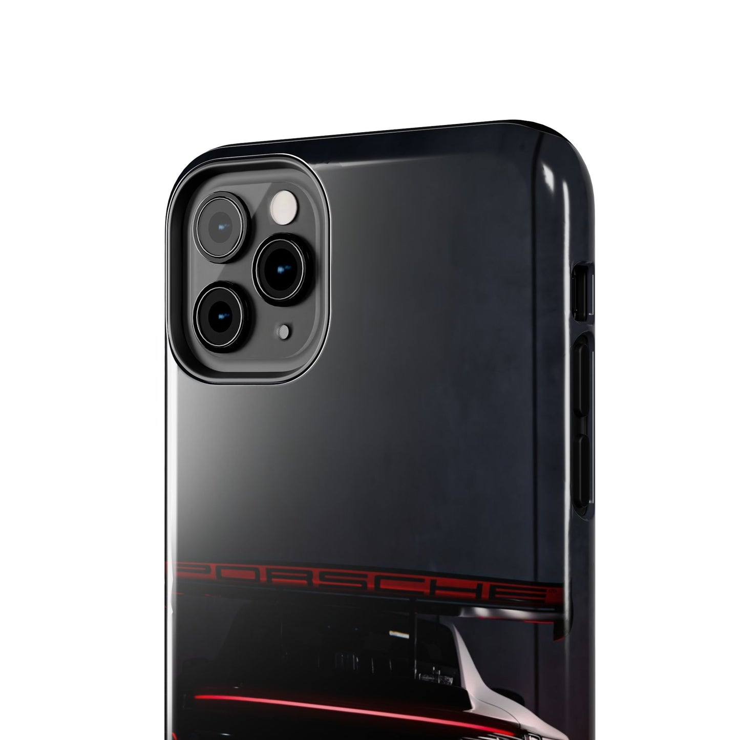 Capa Resistente Vista Traseira Sport Car — Design Elegante Preto e Vermelho