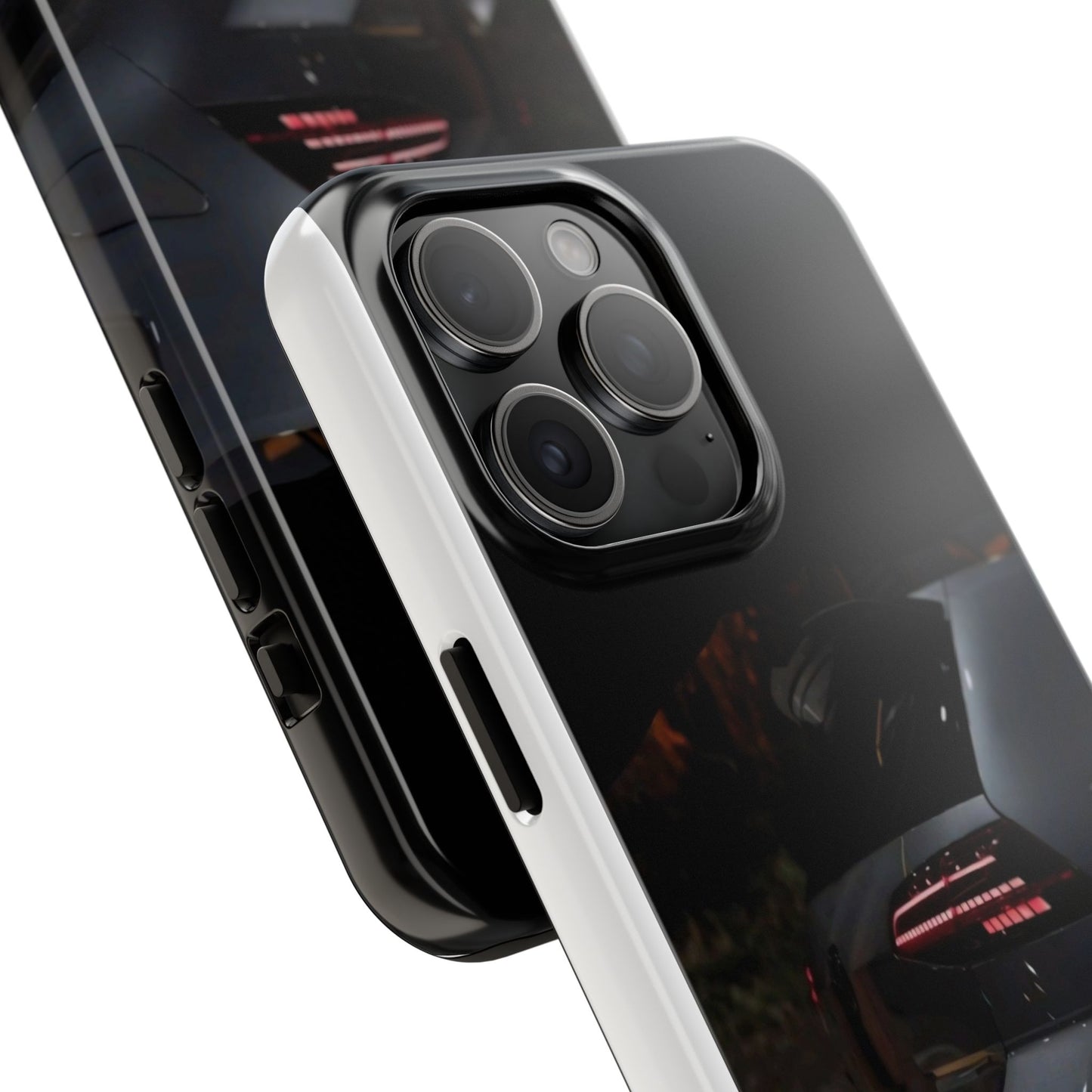 Capa Hatchback Preto Desportivo — Vista Traseira Fotografia Automóvelsim