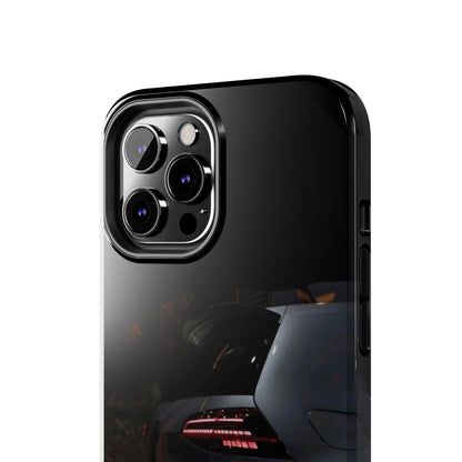 Capa Hatchback Preto Desportivo — Vista Traseira Fotografia Automóvelsim