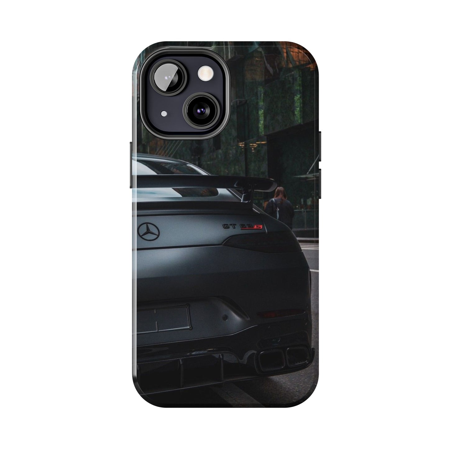 Capa Resistente para Telemóvel Car Lover — Design GT Preto Mate Vista Traseira